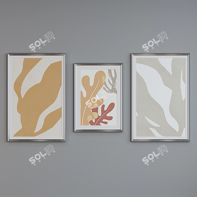 Modern Style Picture Frame Set 3D model image 4