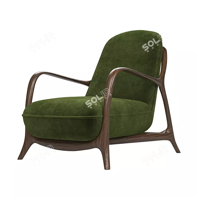 Italian Soft Chair: Elegant Comfort 3D model image 1