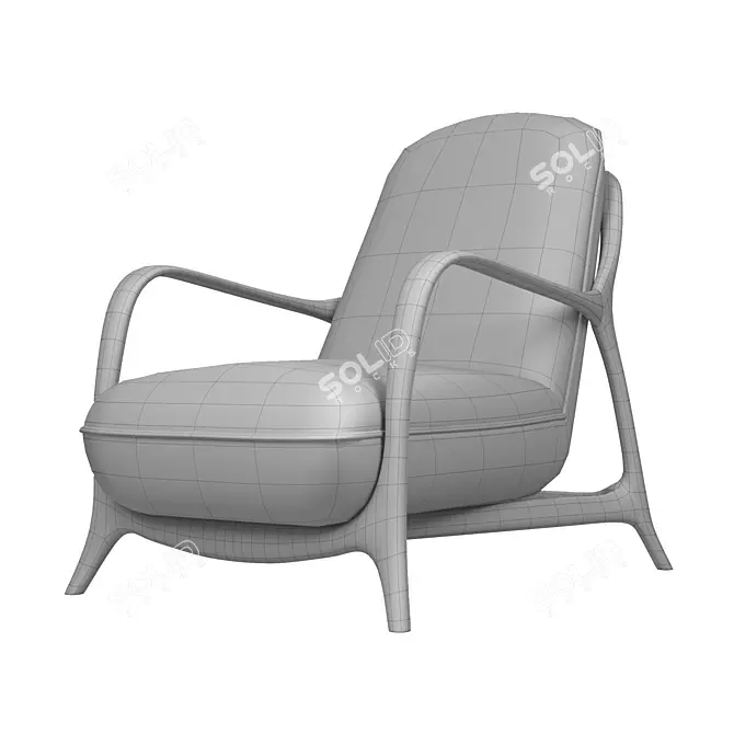 Italian Soft Chair: Elegant Comfort 3D model image 3