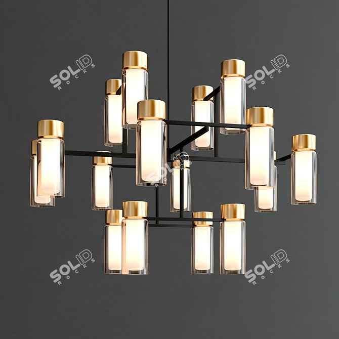 Elegant OSMAN Chandeliers by Tooy 3D model image 4