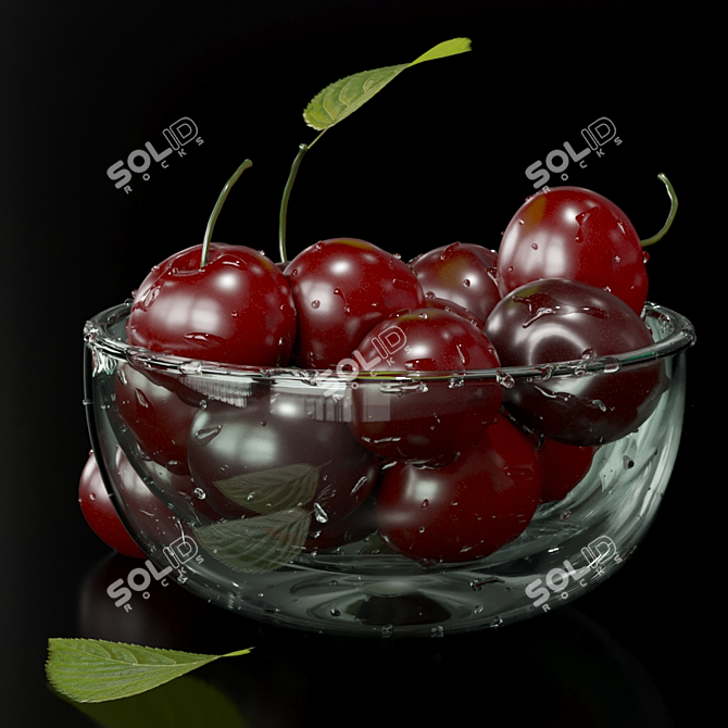 Juicy Cherry Drops 3D model image 2