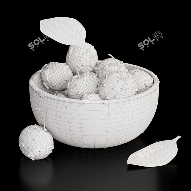 Juicy Cherry Drops 3D model image 3