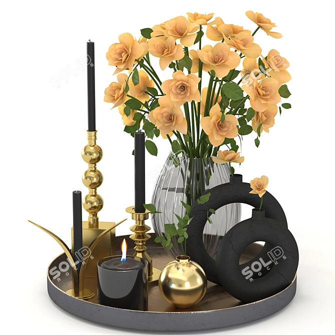 Versatile Decorative Set for Creative Spaces 3D model image 6