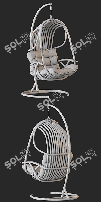 Suspended Swing Chair - Modern Design 3D model image 5