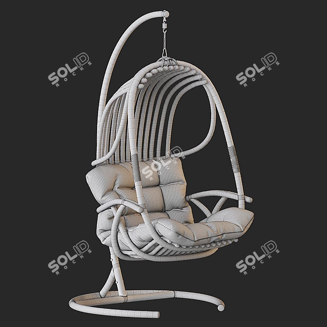 Suspended Swing Chair - Modern Design 3D model image 9