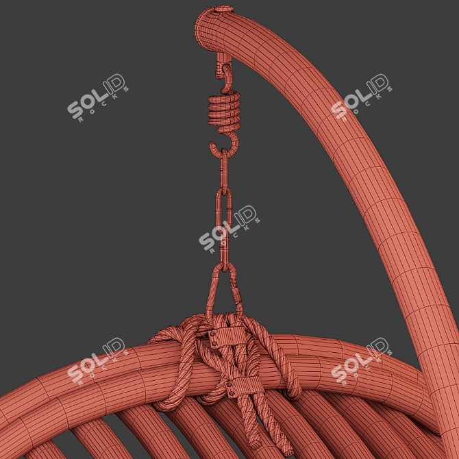 Suspended Swing Chair - Modern Design 3D model image 16