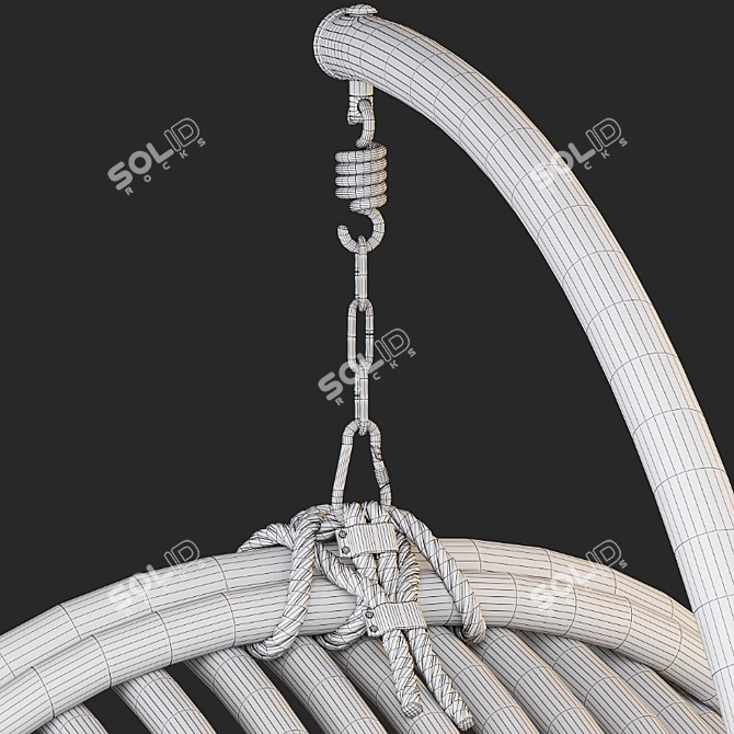 Suspended Swing Chair - Modern Design 3D model image 27