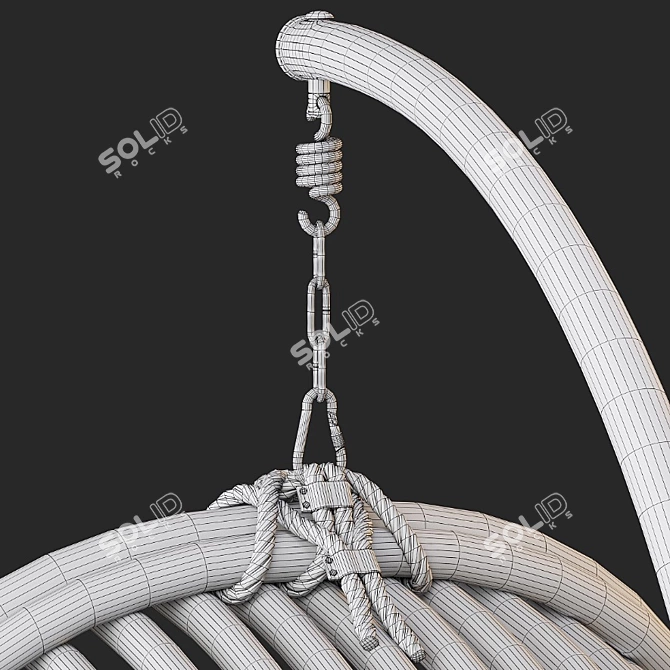 Suspended Swing Chair - Modern Design 3D model image 30