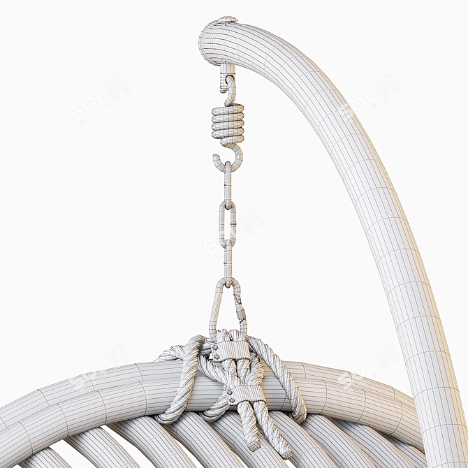Suspended Swing Chair - Modern Design 3D model image 39
