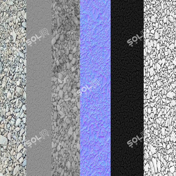 Small Stone 4K Material 3D model image 4