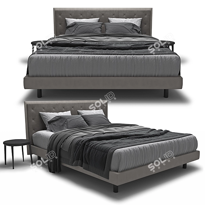 GranTorino Coupe Bed - Sleek and Stylish Sleeping Solution 3D model image 1