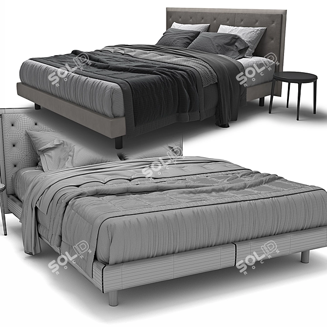 GranTorino Coupe Bed - Sleek and Stylish Sleeping Solution 3D model image 2