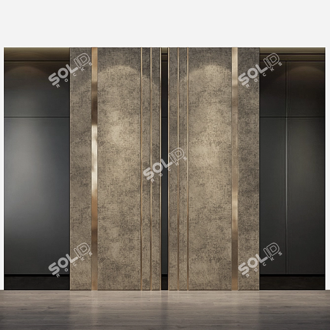 Modern Wall Decor Panel 3D model image 1