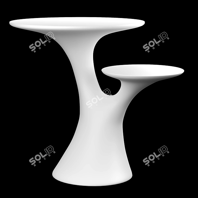 Qeeboo Rabbit Tree: Modern Table and Chair Set 3D model image 6