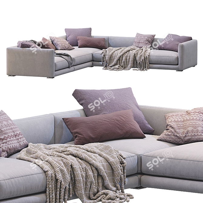 Modern Poliform Bristol 3 Sofa 3D model image 3