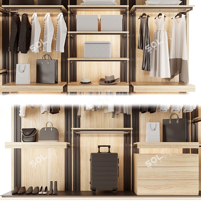 Urban Loft Wardrobe 3D model image 3