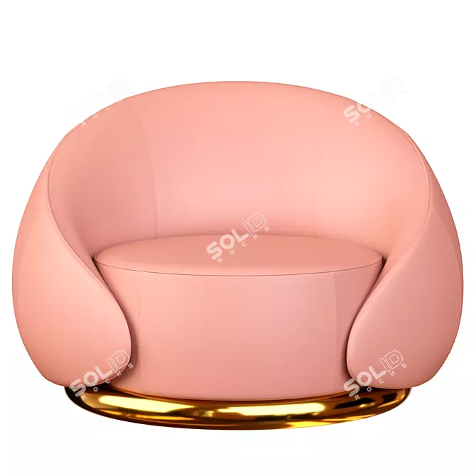 Elegant Abbracci Armchair 3D model image 1