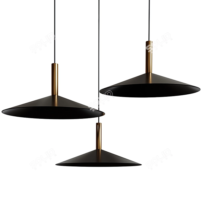 Modern Hanging Light Fixture 3D model image 1