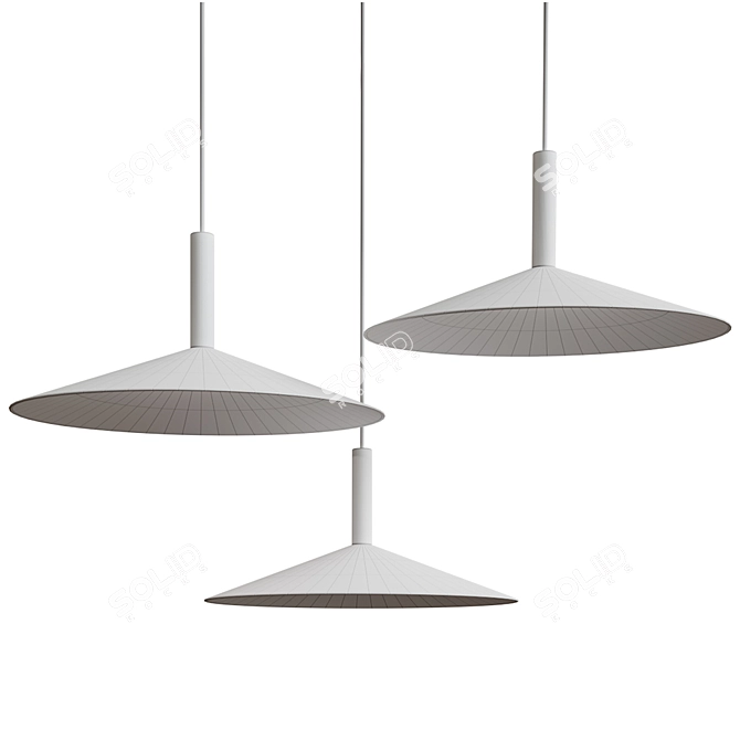 Modern Hanging Light Fixture 3D model image 2