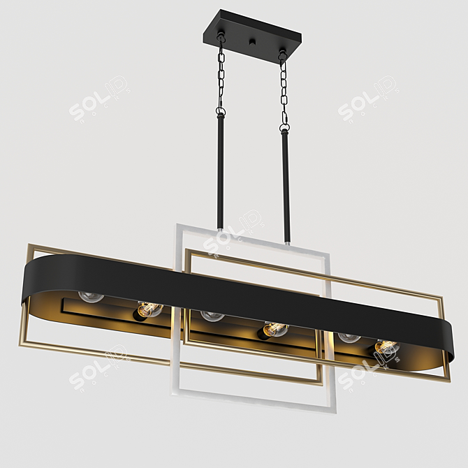 Melodic Linear Chandelier: Adagio 3D model image 1