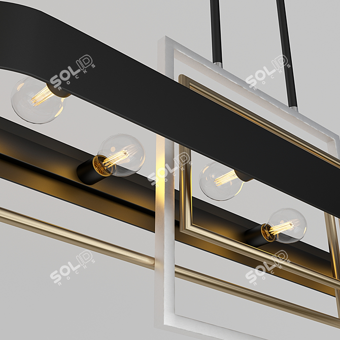 Melodic Linear Chandelier: Adagio 3D model image 3