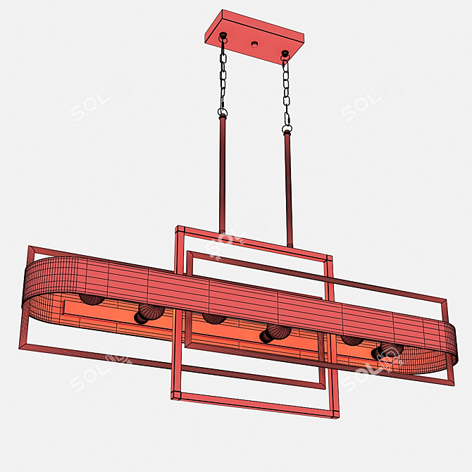Melodic Linear Chandelier: Adagio 3D model image 4