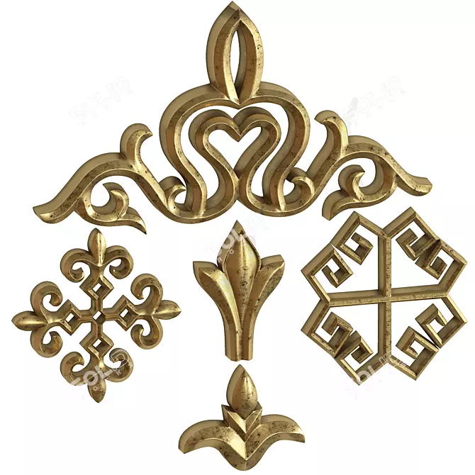 Elegant Trim Ornaments for Decor 3D model image 1