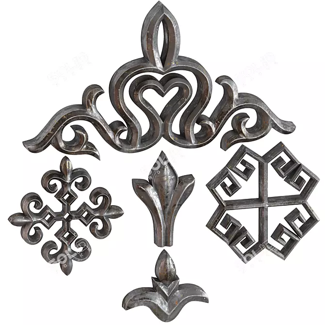 Elegant Trim Ornaments for Decor 3D model image 2