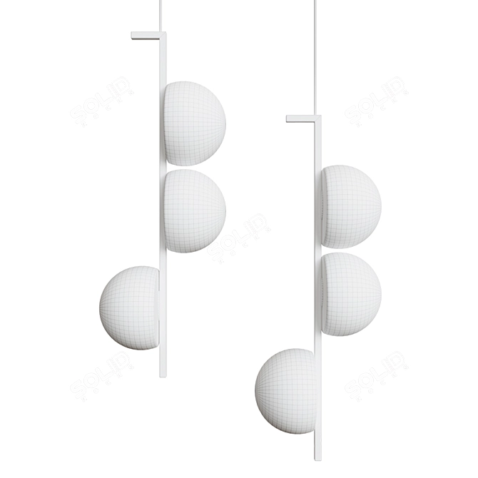 Elegant Arcanum Pendant Lights 3D model image 2