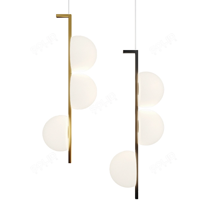 Elegant Arcanum Pendant Lights 3D model image 3