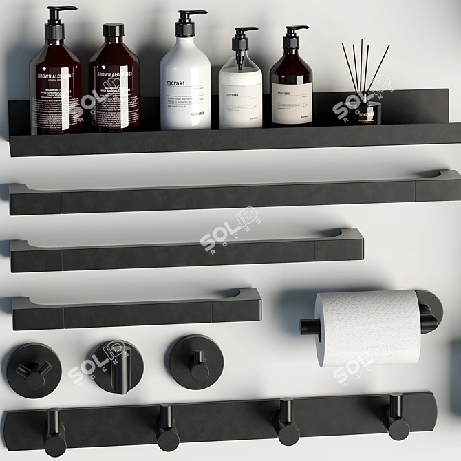 Bathroom Décor Set: Modern Accessories 3D model image 4