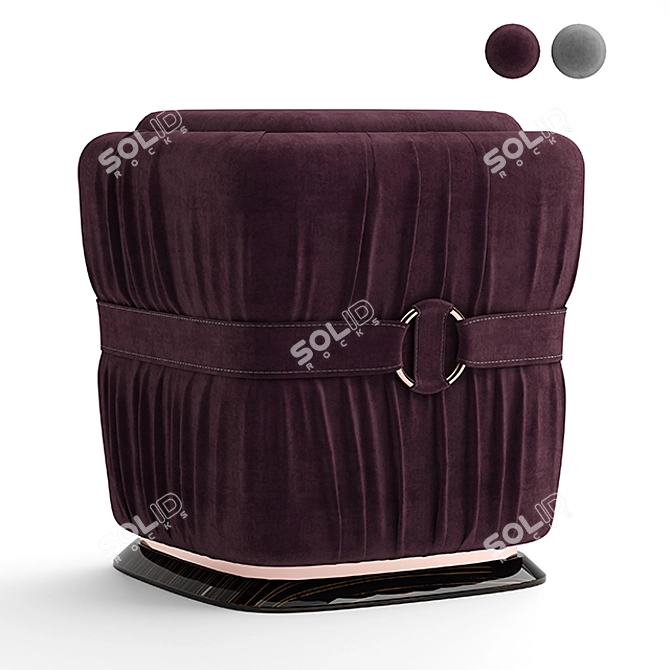 Luxury Diamond Pouf 3D model image 1