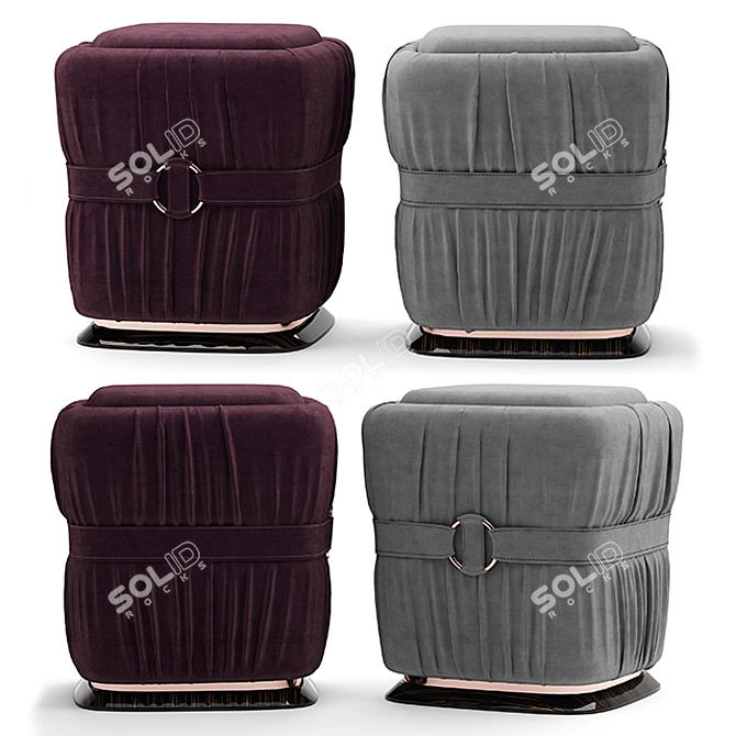 Luxury Diamond Pouf 3D model image 2