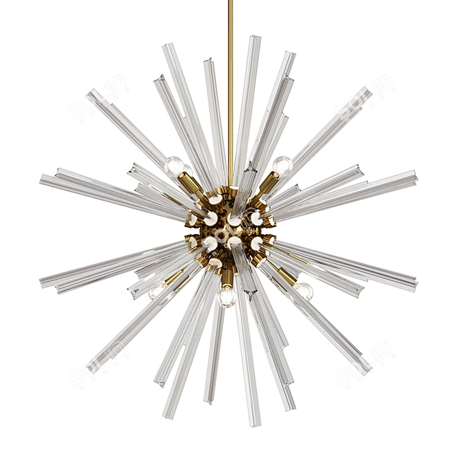 Elegant Hanley Large Chandelier 3D model image 1