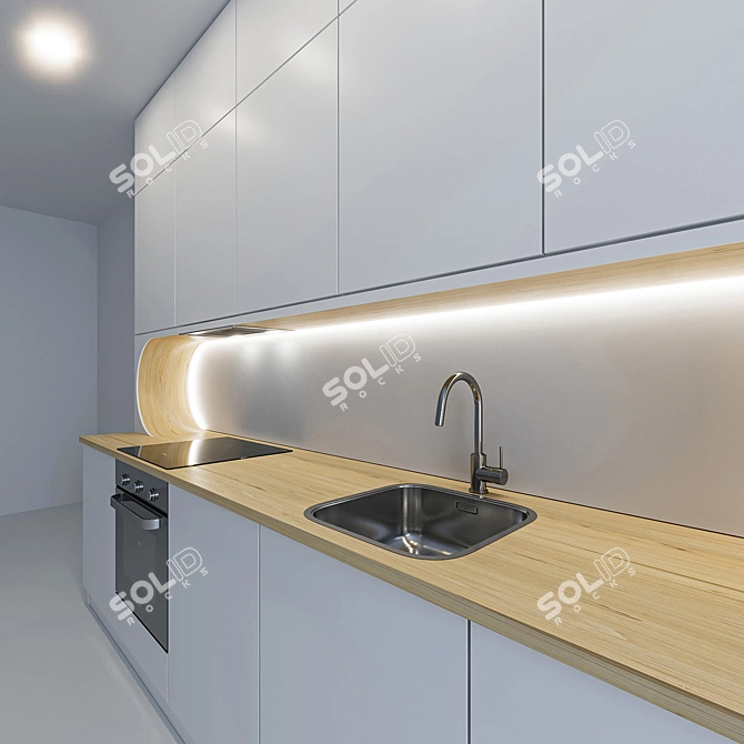 Custom Design Kitchen Set 3D model image 5