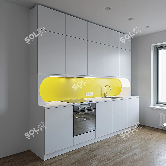 Custom Kitchen Set with Premium Appliances 3D model image 22