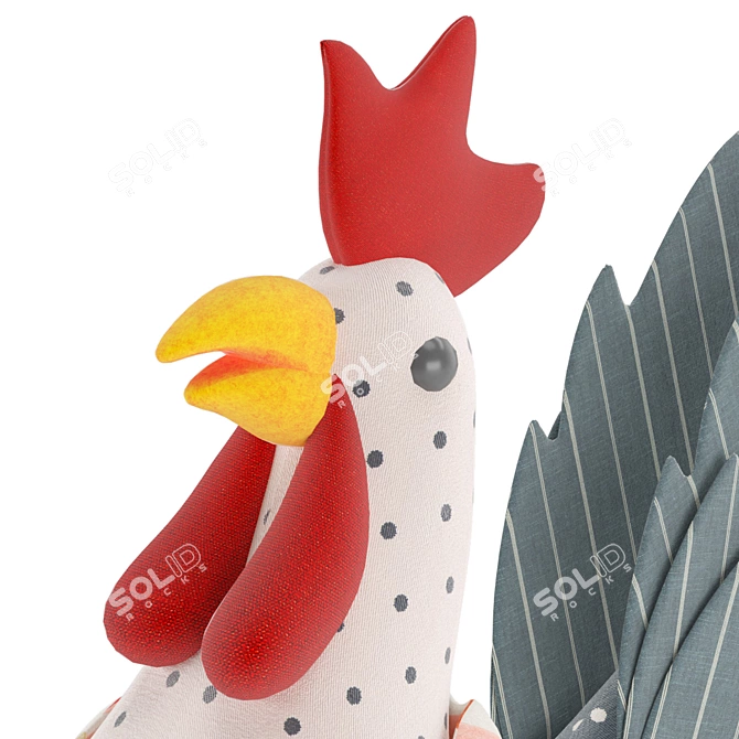 Charming Rooster Interior Toy 3D model image 5