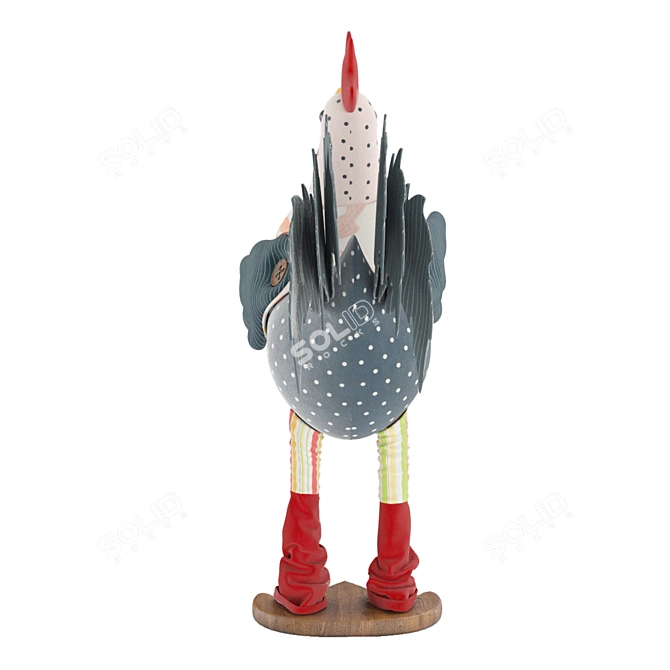 Charming Rooster Interior Toy 3D model image 6