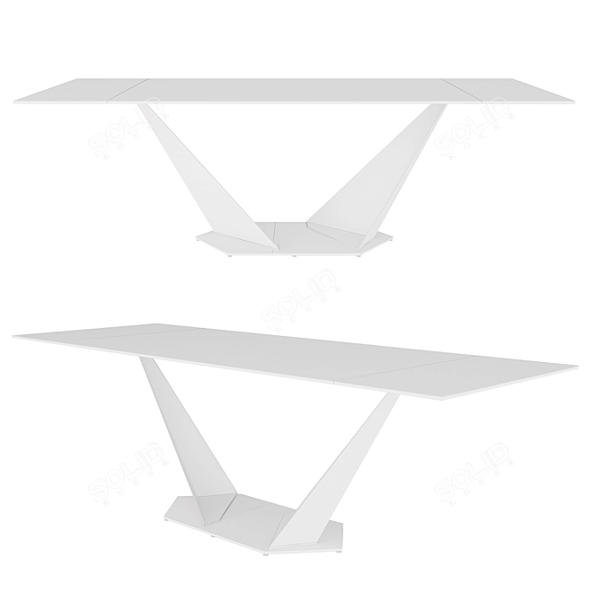 Elegant Quartz 72 Table 3D model image 2