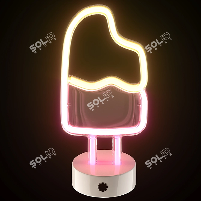 Neon Ice Lolly Table Light 3D model image 6
