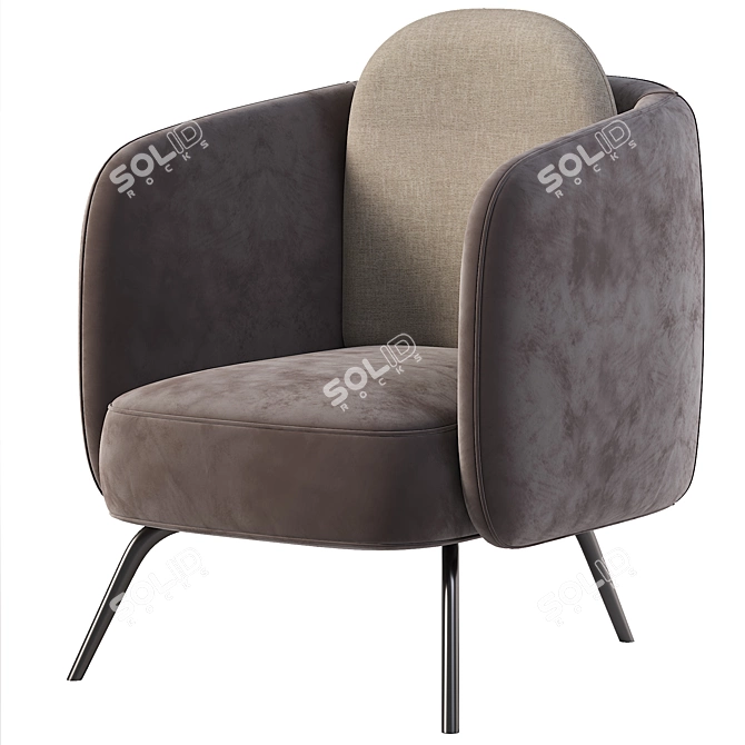 Modern Armchair 3Ds Max 3D model image 2