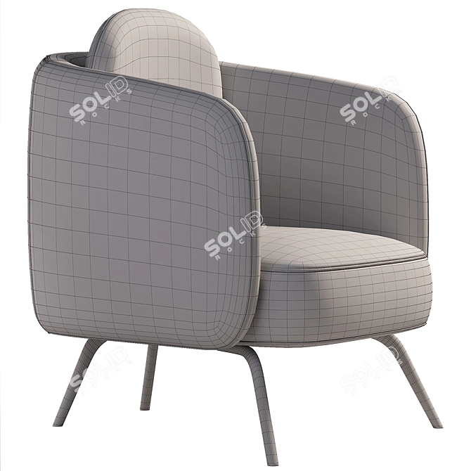 Modern Armchair 3Ds Max 3D model image 4