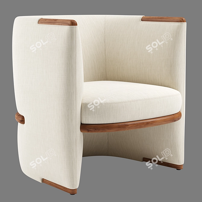 Giorgetti Opus Designer Armchair 3D model image 1