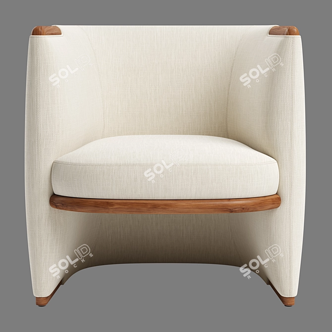 Giorgetti Opus Designer Armchair 3D model image 2