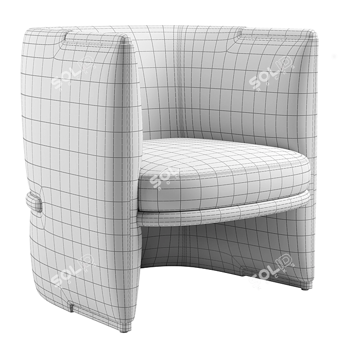 Giorgetti Opus Designer Armchair 3D model image 3