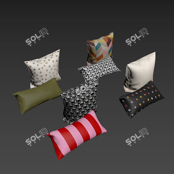 Cozy IKEA Pillow Collection 3D model image 2