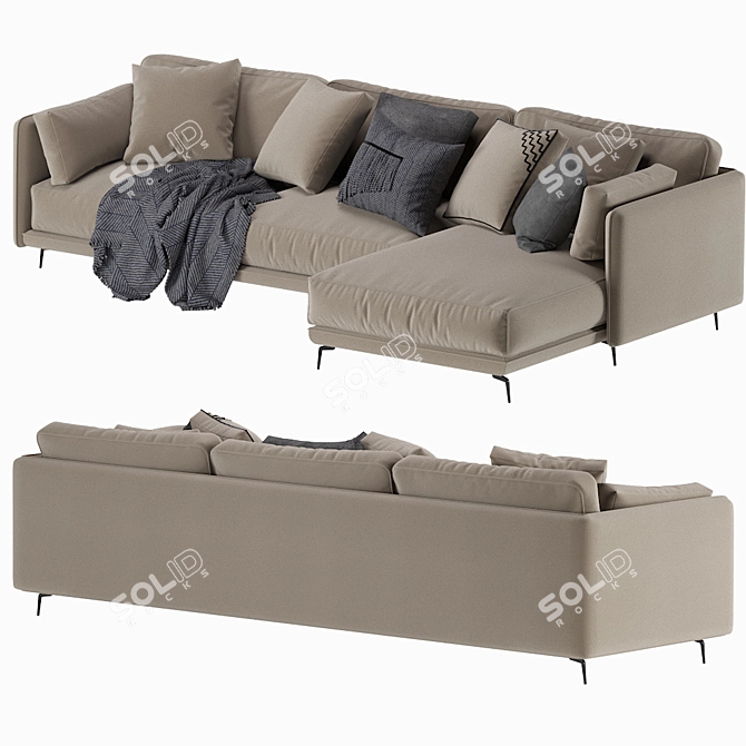 Modern Italian Ditre Krisby Chaise 3D model image 5