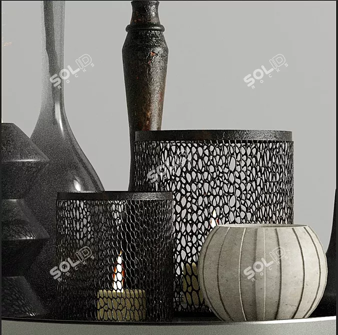 Gothic-Inspired Decor Set 3D model image 2