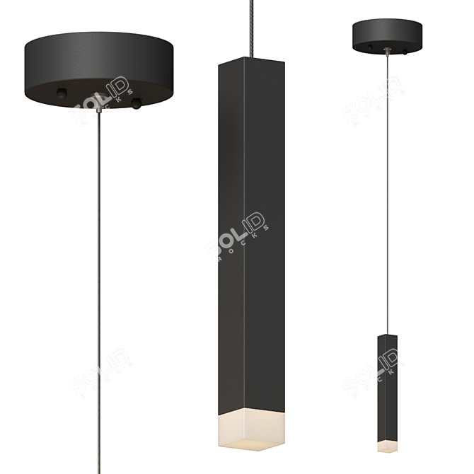 Soho LED Pendant: Elegant Lighting 3D model image 1