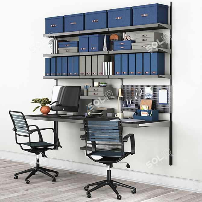 Efficient Office Organization Set 3D model image 2